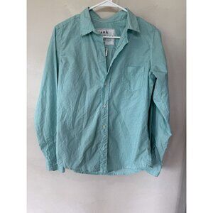Frank & Eileen Shirt Womens Medium Check Green Cotton Button Up Long Sleeve
